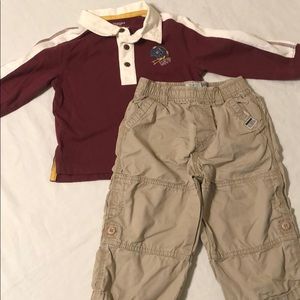 18mo boys long sleeve shirt and pants.